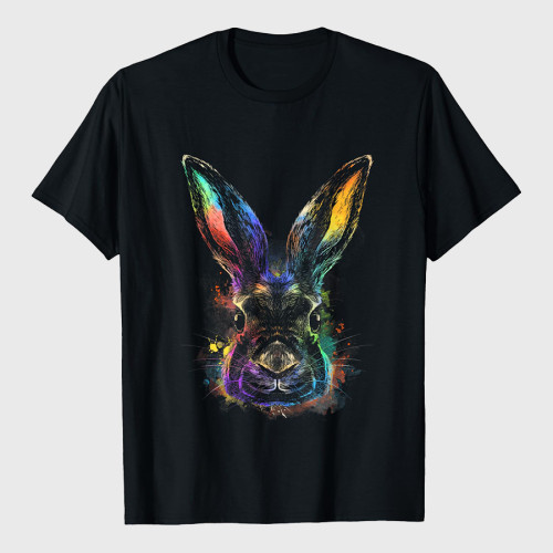 Watercolor Art Designs Rabbit Watercolor Bunny Hare Pet Easter T-Shirt