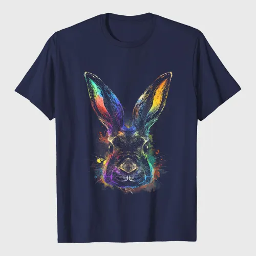 Watercolor Art Designs Rabbit Watercolor Bunny Hare Pet Easter T-Shirt