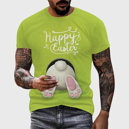 Happy Easter Rabbit Bunny Graphic T-Shirt