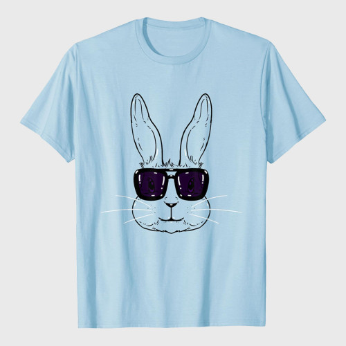 Happy Easter Day Gift Shop Bunny Face With Sunglasses Easter Day T-Shirt