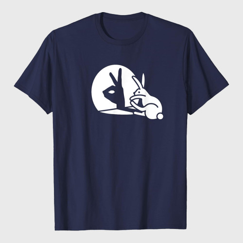 Funny Rabbit Hand Shadow Projection Bunny Hare Pop Art T-Shirt