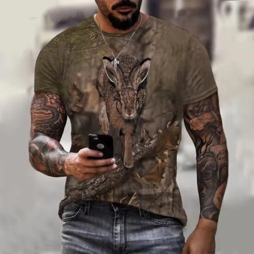 Mens Rabbit Bunny Graphic T-Shirt