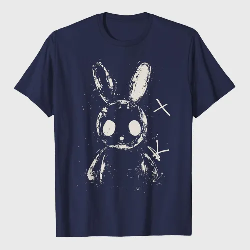 Creepy Cute Bunny Rabbit Alt Goth Grunge Horror Aesthetic T-Shirt