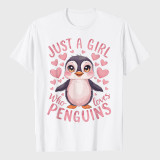 Funny Penguin Animal Just A Girl Who Loves Penguins T-Shirt