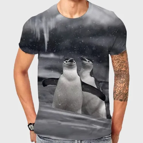 Kawaii Penguin Graphic T-Shirt