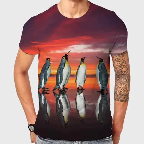 Animal Penguins Graphic T-Shirt