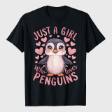 Funny Penguin Animal Just A Girl Who Loves Penguins T-Shirt