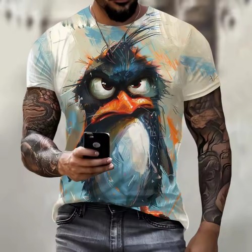 Funny Mens Penguin Graphic T-Shirt