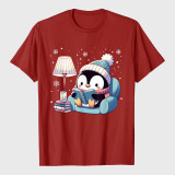 Cute Penguin Reading T-Shirt