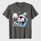 Cute Penguin Reading T-Shirt