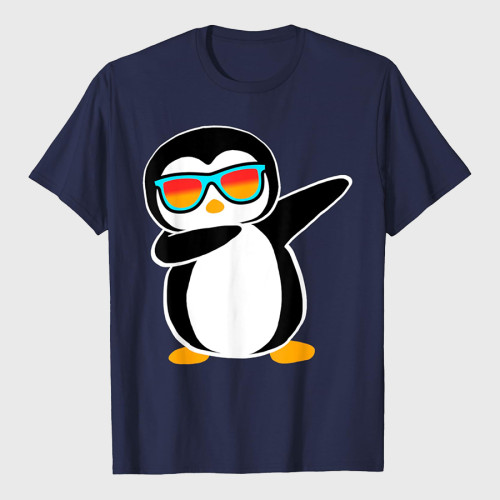 Cute Penguin Novelty Apparel Dabbing Penguin Cute Animal Birthday Party Gift T-Shirt
