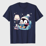 Cute Penguin Reading T-Shirt