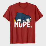 Funny Nope Not Today Lazy Penguin Animal Lover T-Shirt