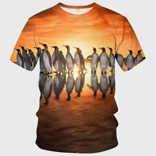Wild Penguins Graphic T-Shirt