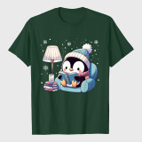 Cute Penguin Reading T-Shirt