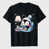 Cute Penguin Reading T-Shirt