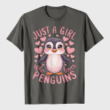 Funny Penguin Animal Just A Girl Who Loves Penguins T-Shirt