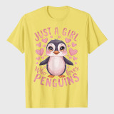 Funny Penguin Animal Just A Girl Who Loves Penguins T-Shirt