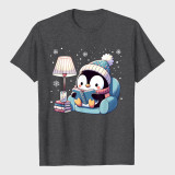 Cute Penguin Reading T-Shirt