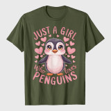Funny Penguin Animal Just A Girl Who Loves Penguins T-Shirt