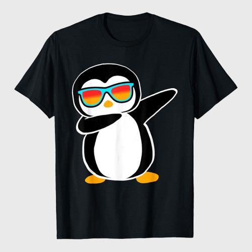 Cute Penguin Novelty Apparel Dabbing Penguin Cute Animal Birthday Party Gift T-Shirt