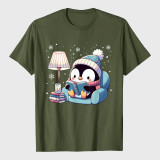 Cute Penguin Reading T-Shirt