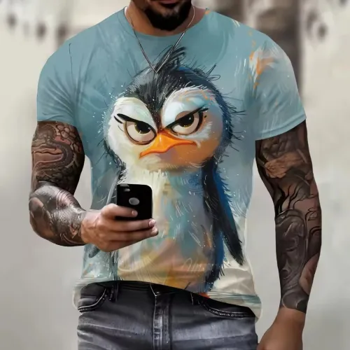 Cartoon Penguin Graphic T-Shirt