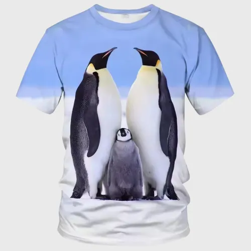 Penguin Family Print T-Shirt