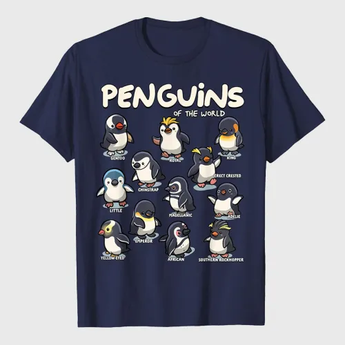 Penguins Animals Of The World Penguin Lovers T-Shirt