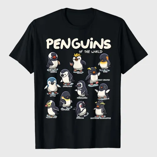 Penguins Animals Of The World Penguin Lovers T-Shirt