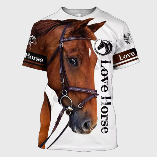 Love Horse Print T-Shirt