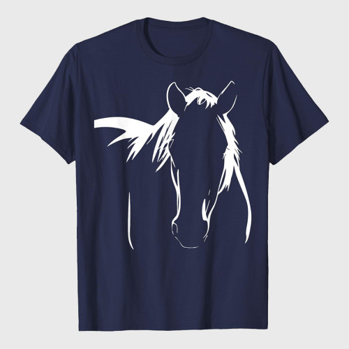 Elegant Horse Silhouette Graphic Art Design Horse Lovers T-Shirt