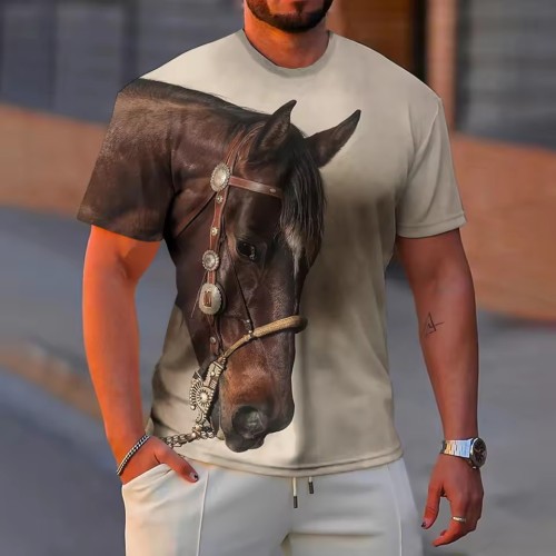 Summer Animal Horse Graphic T-Shirt