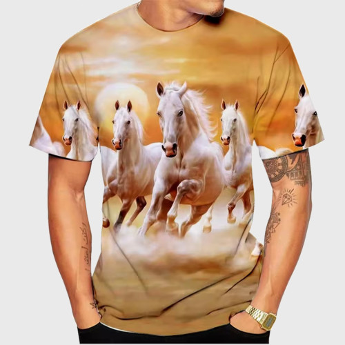 Many White Horses Graphic T-Shirt