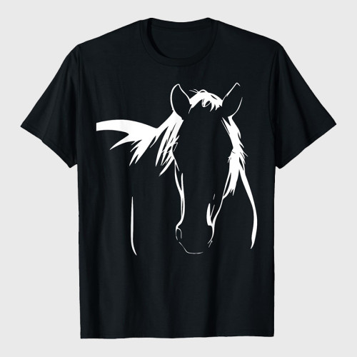 Elegant Horse Silhouette Graphic Art Design Horse Lovers T-Shirt