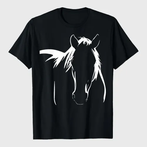 Elegant Horse Silhouette Graphic Art Design Horse Lovers T-Shirt
