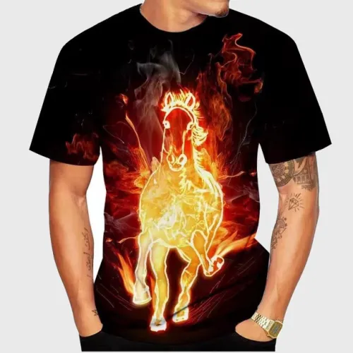Fire Horse Graphic T-Shirt