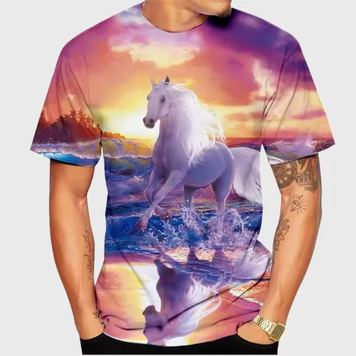 White Horse Graphic T-Shirt