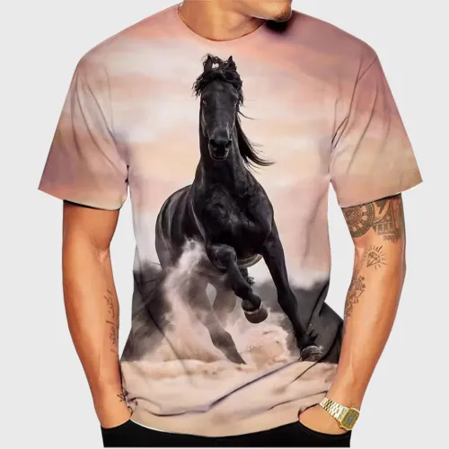 Black Horse Graphic T-Shirt