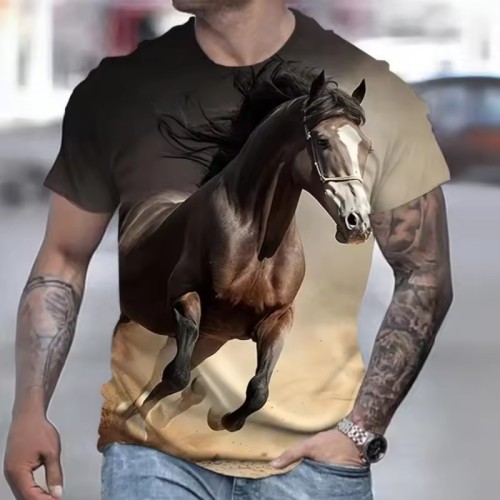 Mens Horse Print T-Shirt
