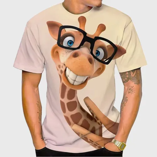 Funny Giraffe Graphic T-Shirt