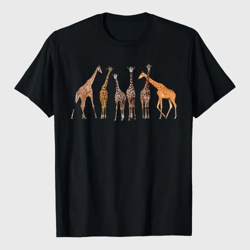 Cute Giraffe Design For Men Women Safari Zoo Giraffe Lovers T-Shirt
