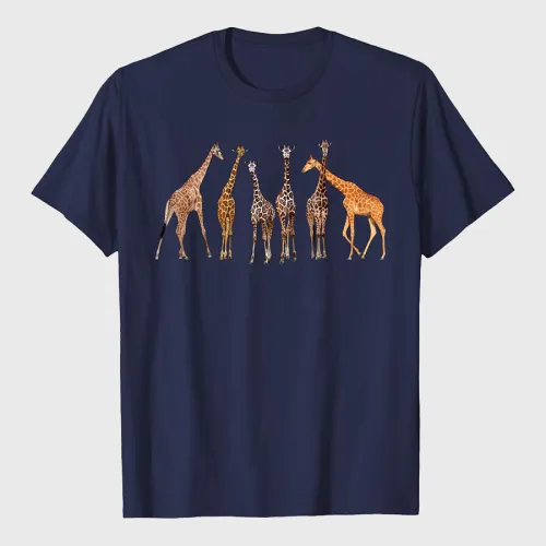 Cute Giraffe Design For Men Women Safari Zoo Giraffe Lovers T-Shirt