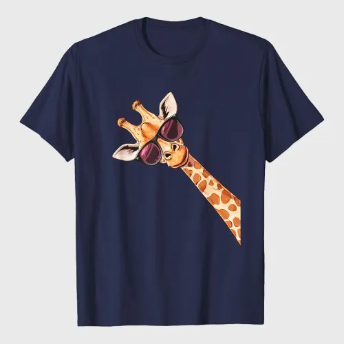 Funny Giraffe Sunglasses T-Shirt