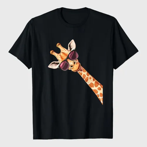 Funny Giraffe Sunglasses T-Shirt