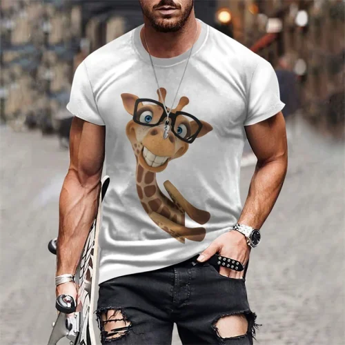 Funny Giraffe Graphic T-Shirt