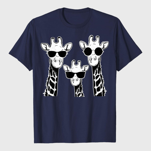 Giraffes Family With Sunglasses Giraffe T-Shirt