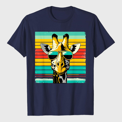 Cool Retro Giraffe Sunglasses T-Shirt