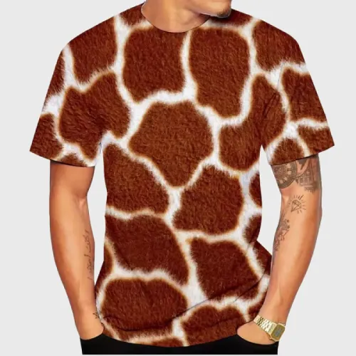 Giraffe Pattern Graphic T-Shirt