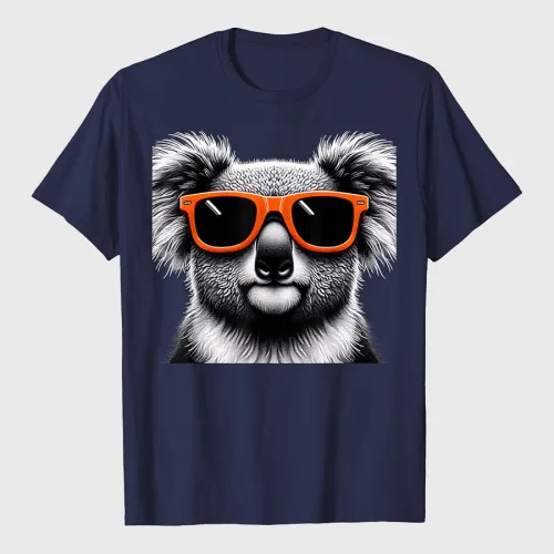 Cool Koala Wearing Sunglasses Graphic Art T-Shirt